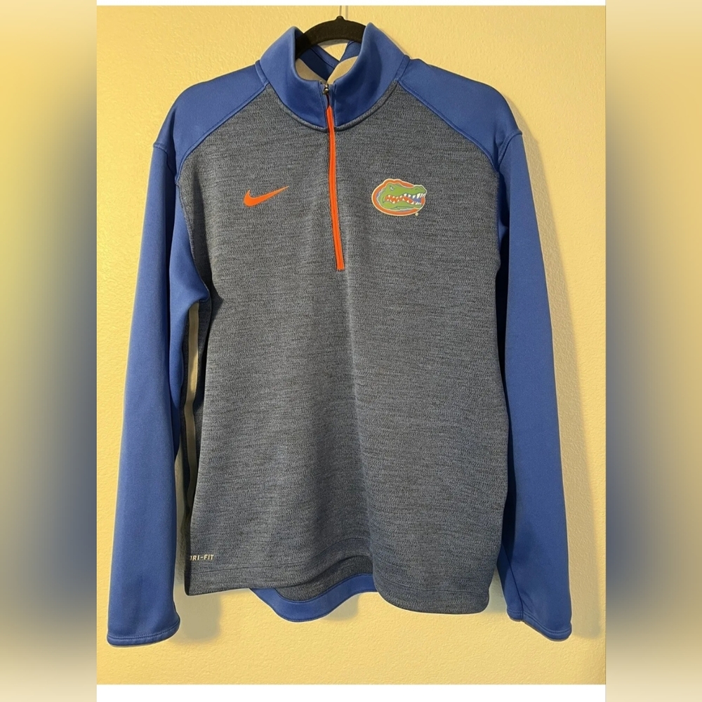 Nike Dri Fit Elite Mens M Sweater Florida Gators Basketball Blue Size Medium